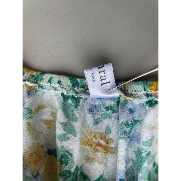 Qearal Sleeveless Floral Printed Sundress Size XL Scoop Neck Beach Boho Cottage - Picture 5 of 9